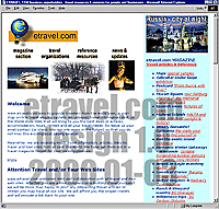 etravel.com travel magazine 2000 version 1
