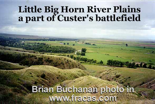 view of Little Big Horn River from Custer's Memorial
